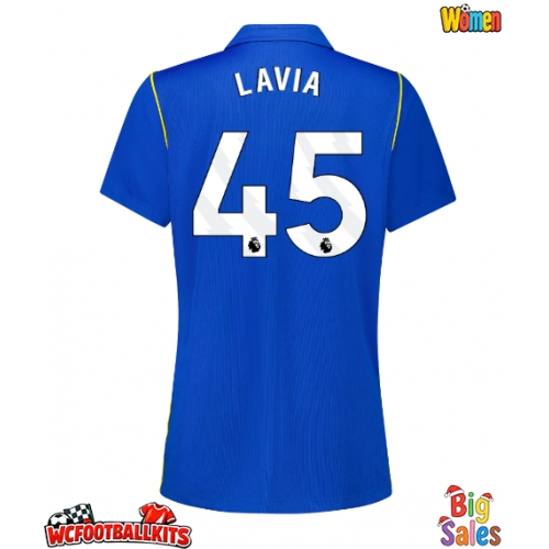 Chelsea Romeo Lavia #45 Replica Home Stadium Shirt for Women 2026-27 Short Sleeve